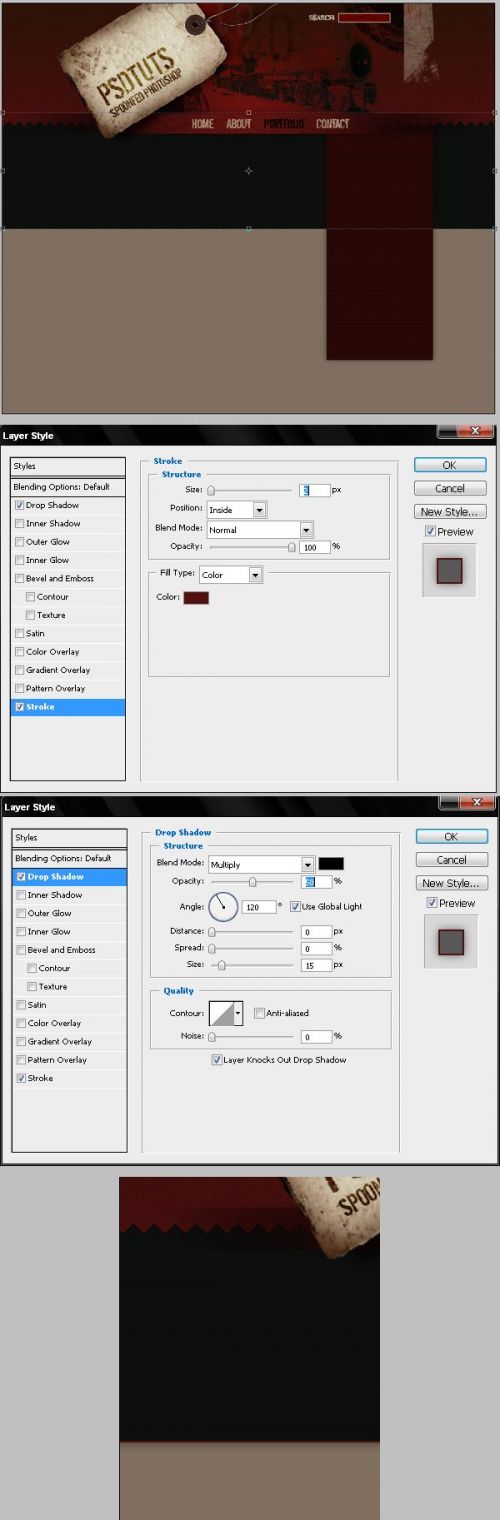 آموزش طراحی وبسایت به سبک گرانج در فتوشاپ